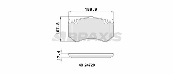 Brake Pad Set, disc brake (AA0446)