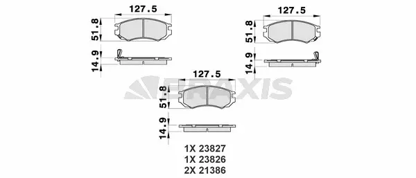 Brake Pad Set, disc brake (AB0511)