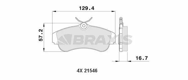 Brake Pad Set, disc brake (AA0141)