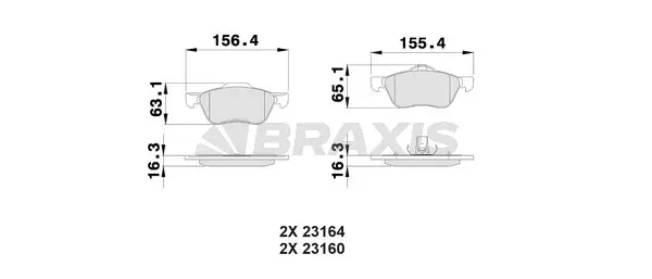 Brake Pad Set, disc brake (AA0438)