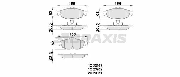 Brake Pad Set, disc brake (AA0384)