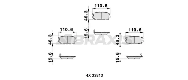 Brake Pad Set, disc brake (AB0397)