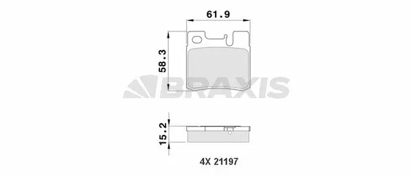 Brake Pad Set, disc brake (AA0135)