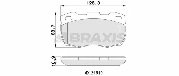Brake Pad Set, disc brake (AA0165)