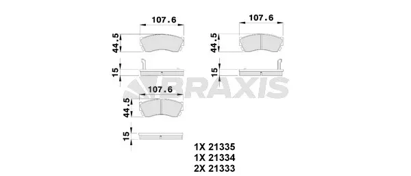 Brake Pad Set, disc brake (AB0239)