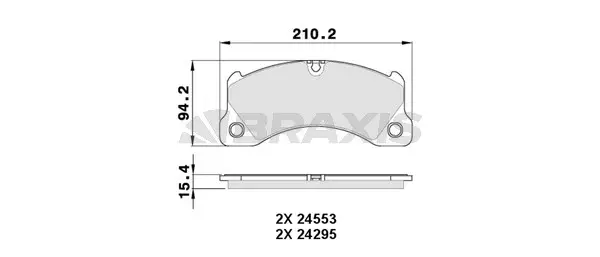 Brake Pad Set, disc brake (AA0342)