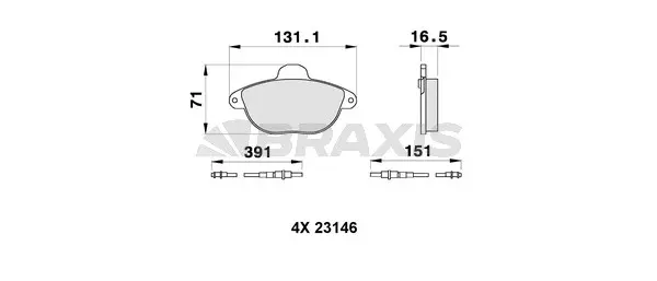 Brake Pad Set, disc brake (AB0318)