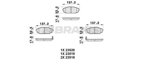 Brake Pad Set, disc brake (AB0338)