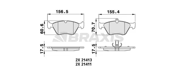 Brake Pad Set, disc brake (AA0249)