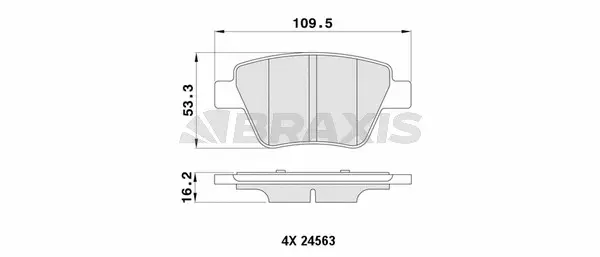 Brake Pad Set, disc brake (AA0055)