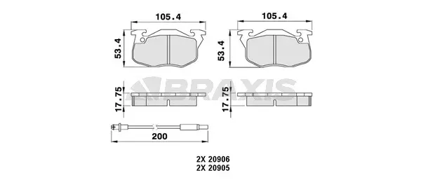 Brake Pad Set, disc brake (AB0011)