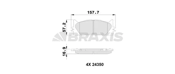 Brake Pad Set, disc brake (AB0538)