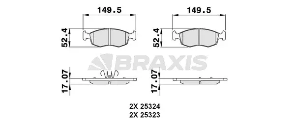 Brake Pad Set, disc brake (AB0135)