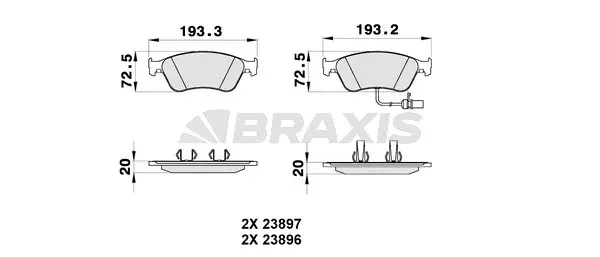 Brake Pad Set, disc brake (AB0320)