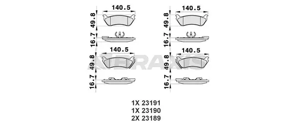 Brake Pad Set, disc brake (AB0473)
