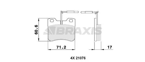 Brake Pad Set, disc brake (AB0046)