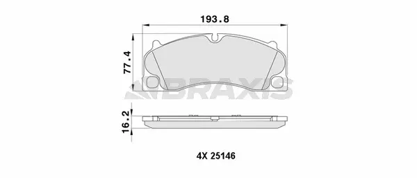 Brake Pad Set, disc brake (AA0451)