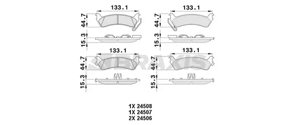 Brake Pad Set, disc brake (AB0497)