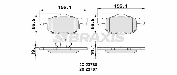 Brake Pad Set, disc brake (AA0327)