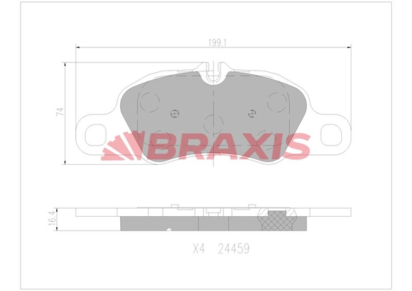 Brake Pad Set, disc brake (AA0761)