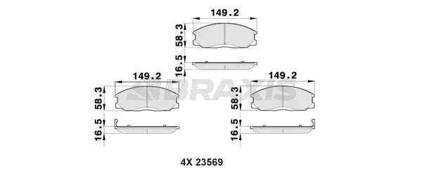 Brake Pad Set, disc brake (AB0153)
