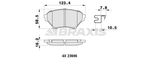 Brake Pad Set, disc brake (AB0459)