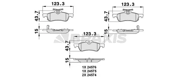 Brake Pad Set, disc brake (AB0079)