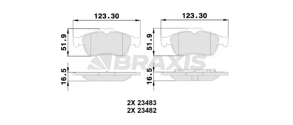 Brake Pad Set, disc brake (AA0068)