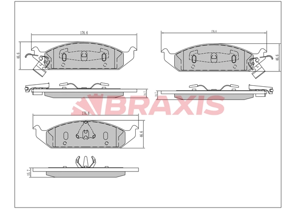 Brake Pad Set, disc brake (AA0689)
