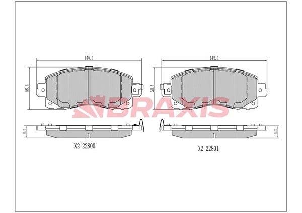 Brake Pad Set, disc brake (AA0712)