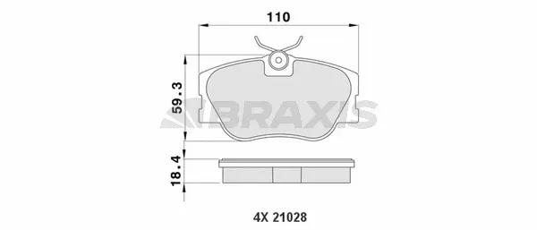 Brake Pad Set, disc brake (AA0184)
