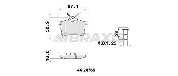 Brake Pad Set, disc brake (AA0088)