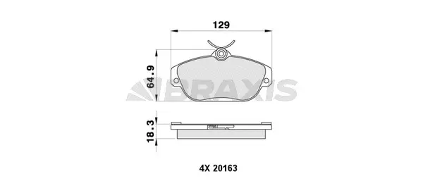 Brake Pad Set, disc brake (AB0363)