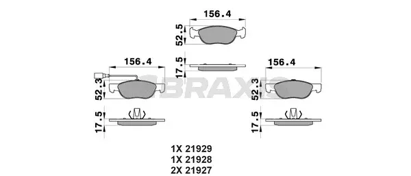 Brake Pad Set, disc brake (AB0041)