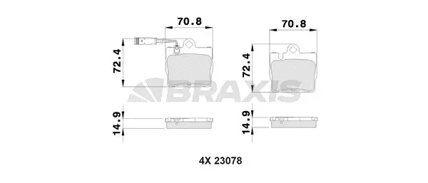 Brake Pad Set, disc brake (AB0361)