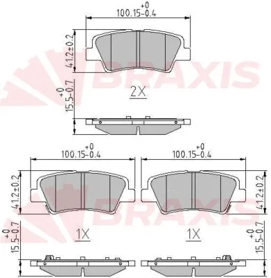 Brake Pad Set, disc brake (AA0602)