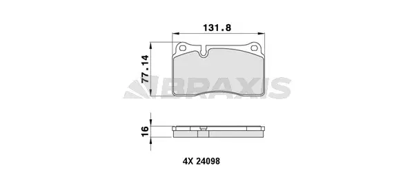 Brake Pad Set, disc brake (AA0205)