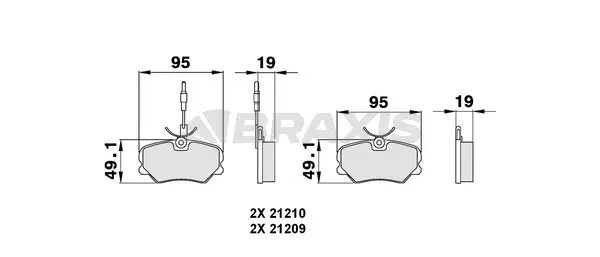 Brake Pad Set, disc brake (AB0127)