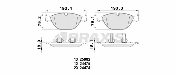 Brake Pad Set, disc brake (AA0442)