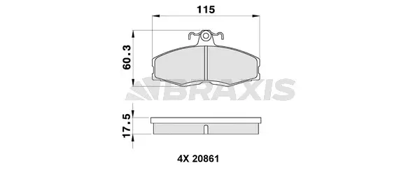 Brake Pad Set, disc brake (AA0129)
