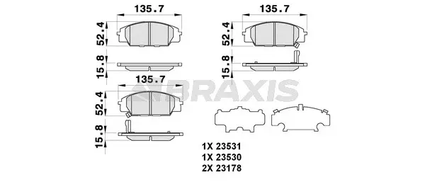 Brake Pad Set, disc brake (AB0282)