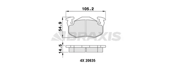 Brake Pad Set, disc brake (AA0037)