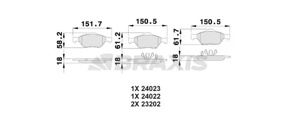 Brake Pad Set, disc brake (AB0030)