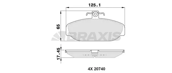 Brake Pad Set, disc brake (AA0363)
