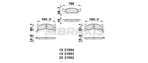 Brake Pad Set, disc brake (AB0346)