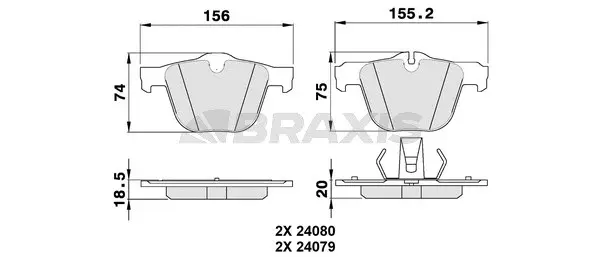 Brake Pad Set, disc brake (AA0331)
