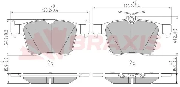 Brake Pad Set, disc brake (AA0605)