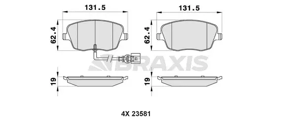 Brake Pad Set, disc brake (AB0124)