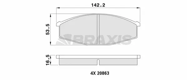 Brake Pad Set, disc brake (AA0400)