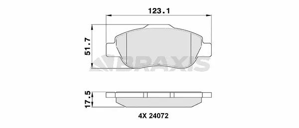 Brake Pad Set, disc brake (AA0102)
